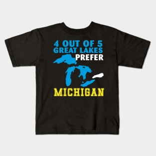 4 Out of 5 Great Lakes Prefer Michigan Kids T-Shirt